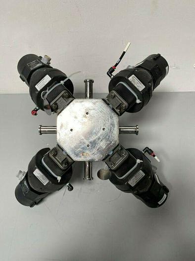 Used 5 ITT Sherotec Stainless Steel Diaphragm Valves w/ Position Monitors