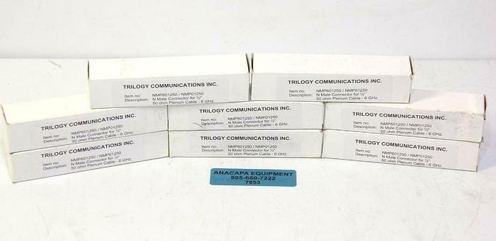 Trilogy Communications NMP01250 N Male Connector for 1/2" NEW LOT OF 8 (7853)R