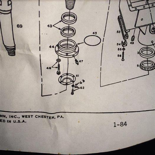 Used 0 Schramm Schramm Head Spindle - 1961-0012U