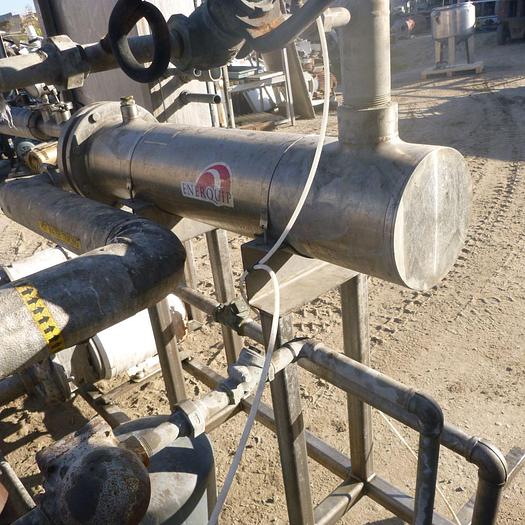 Used Heat Exchanger, Shell & Tube, S/st, Heat Transfer Pump Skid, (4) Pumps #S744940