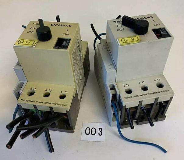 Used Siemens 3VE3000-2NA00 starter W/ 3VE9 301-1AA00 (Lot Of 2) Fast Shipping!