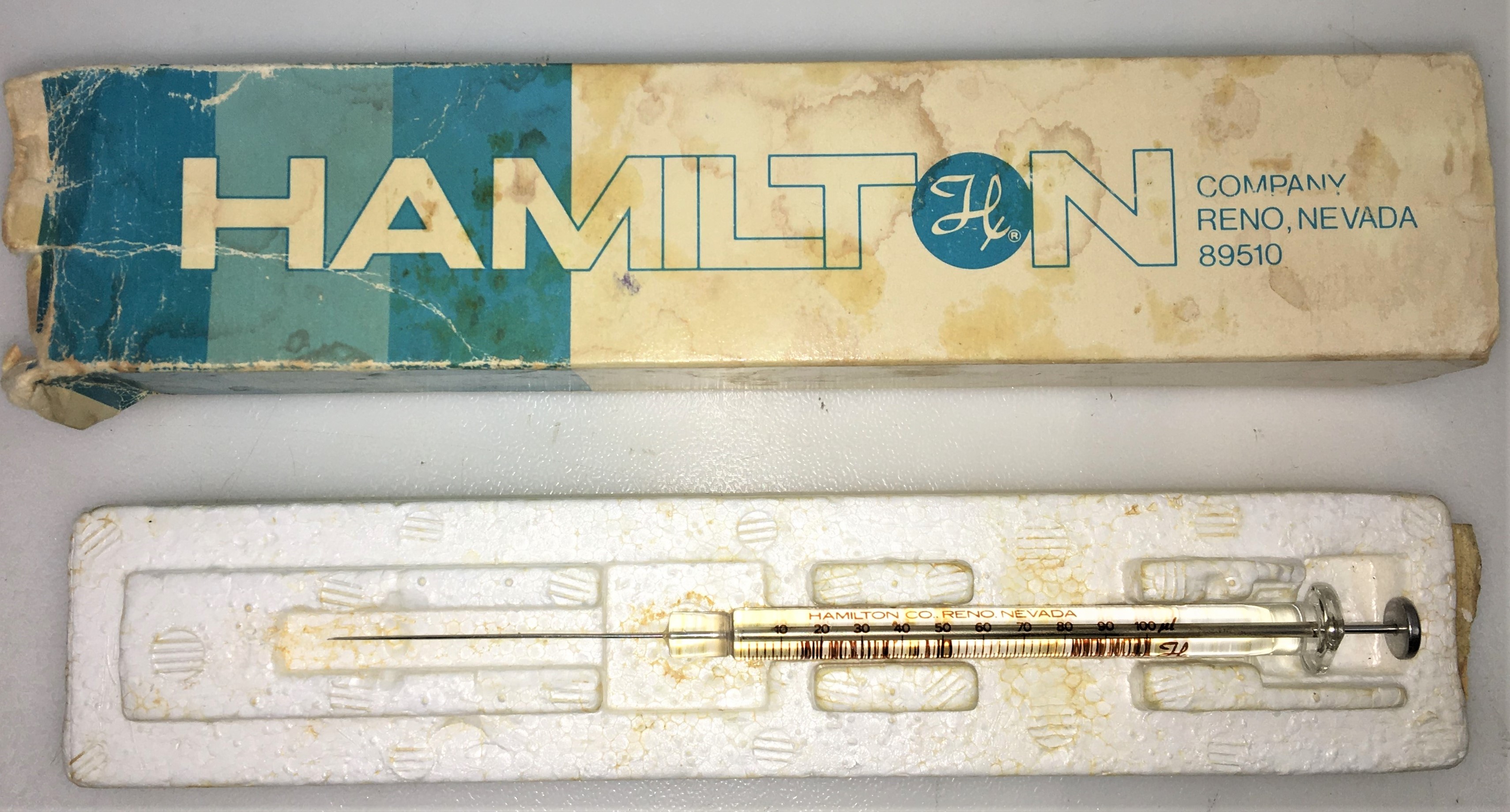 Used Hamilton 80600 Microliter #710N Injection Syringe - 100μL