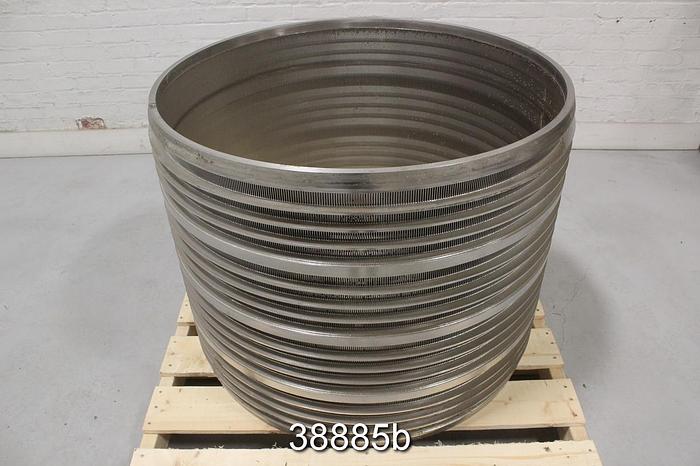 Used Bird 40BOU Pressure Screen Basket, .026" Slots #38885
