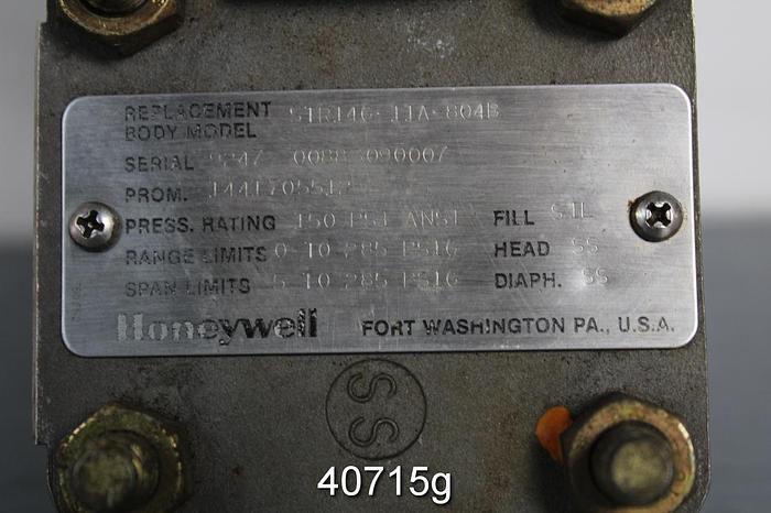 Used Honeywell ST300 Smart Transmitter, Model STR14G-11A-1B0AFAAA1000-CC,DM,LP,MB. C1C3-814B #40715