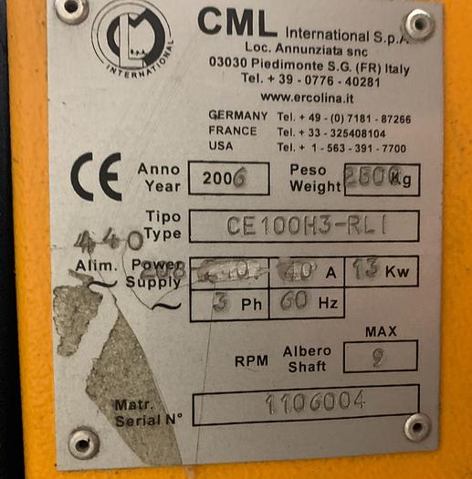Used Ercolina 4″ x 1/2″ Hydraulic Programmable Angle Roll-Section Bender with 3-Axis Twist Correction