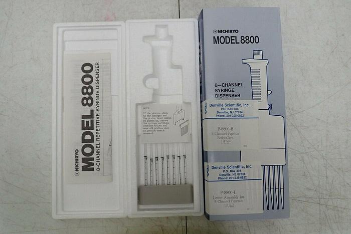 Used Lot of 2 Nichiryo Model 8800 8 Channel Dispensers & Accessories