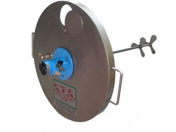 Usato VA 205113-25AGITATORE ELETTRICO PER FUSTI DA 200 LITRI COPERCHIO IN ACCIAIO INOX