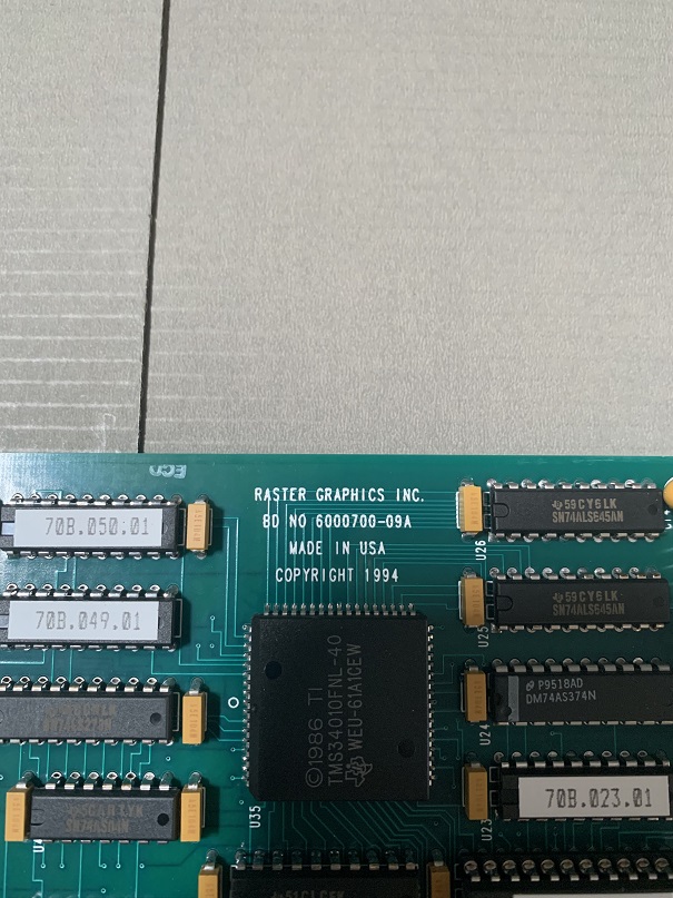 Used RGI Raster Graphics BD NO 6000700-09A Board RG-700