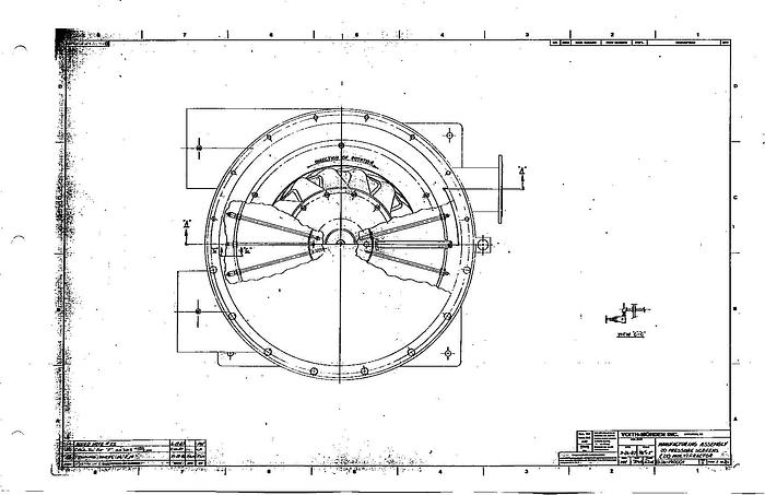 Used Voith 200VS Vertical Screen, 137 Tpd, 2284 Gpm, .010" Slots, Job No.: 5906837 #17602