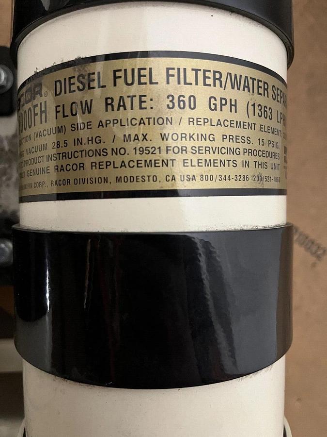 New Racor Turbine Series Dual Fuel Filter Water Separator - 731000FH