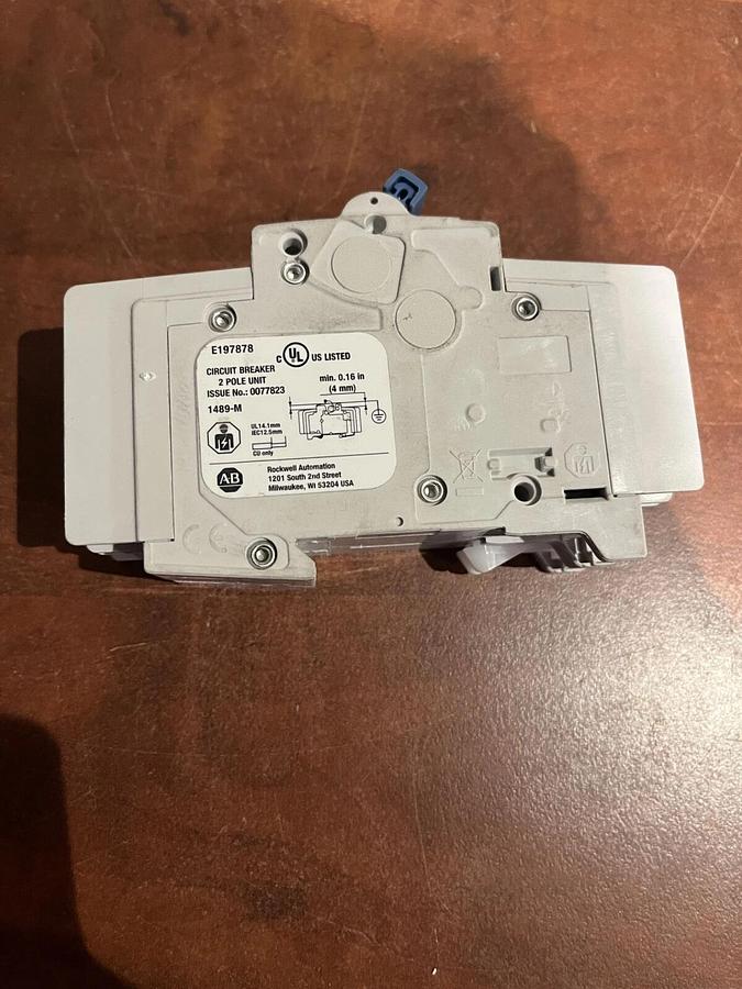 New 30 Amp Allen Bradley 1489-M2C300 Series D Circuit Breaker 480Y/277V UL489