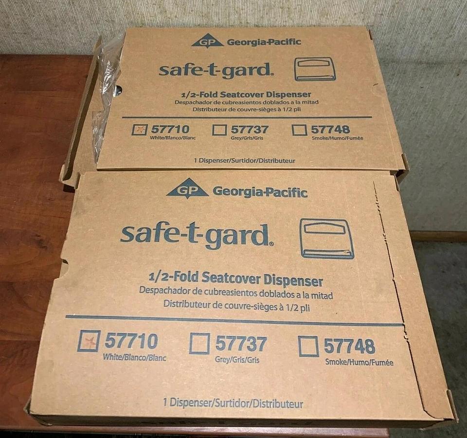 Used (2 Pack) New Georgia-Pacific Safe-T-Gard 1/2-Fold Seatcover Dispenser | PN 57710