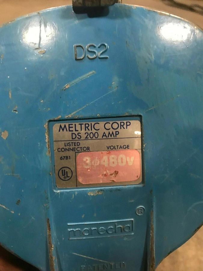 Used 40' 2/0 AWG 4 Conductor Meltric DS 200 Amp 3 Phase 480V Wire Cable