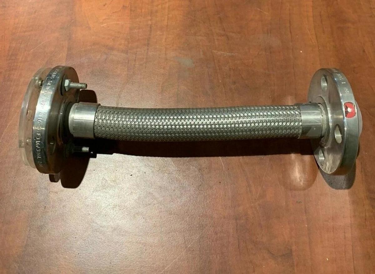 New 1" Flexible Braided Flex Tube Flange