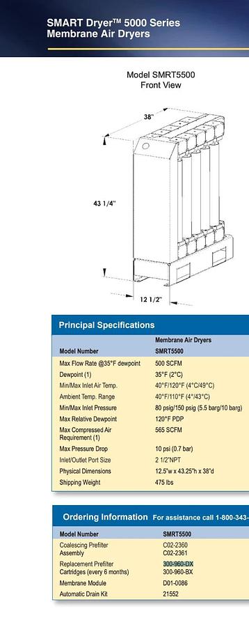 Used Parker Balston 300-960-DX Pre-Coalescing Filter Element