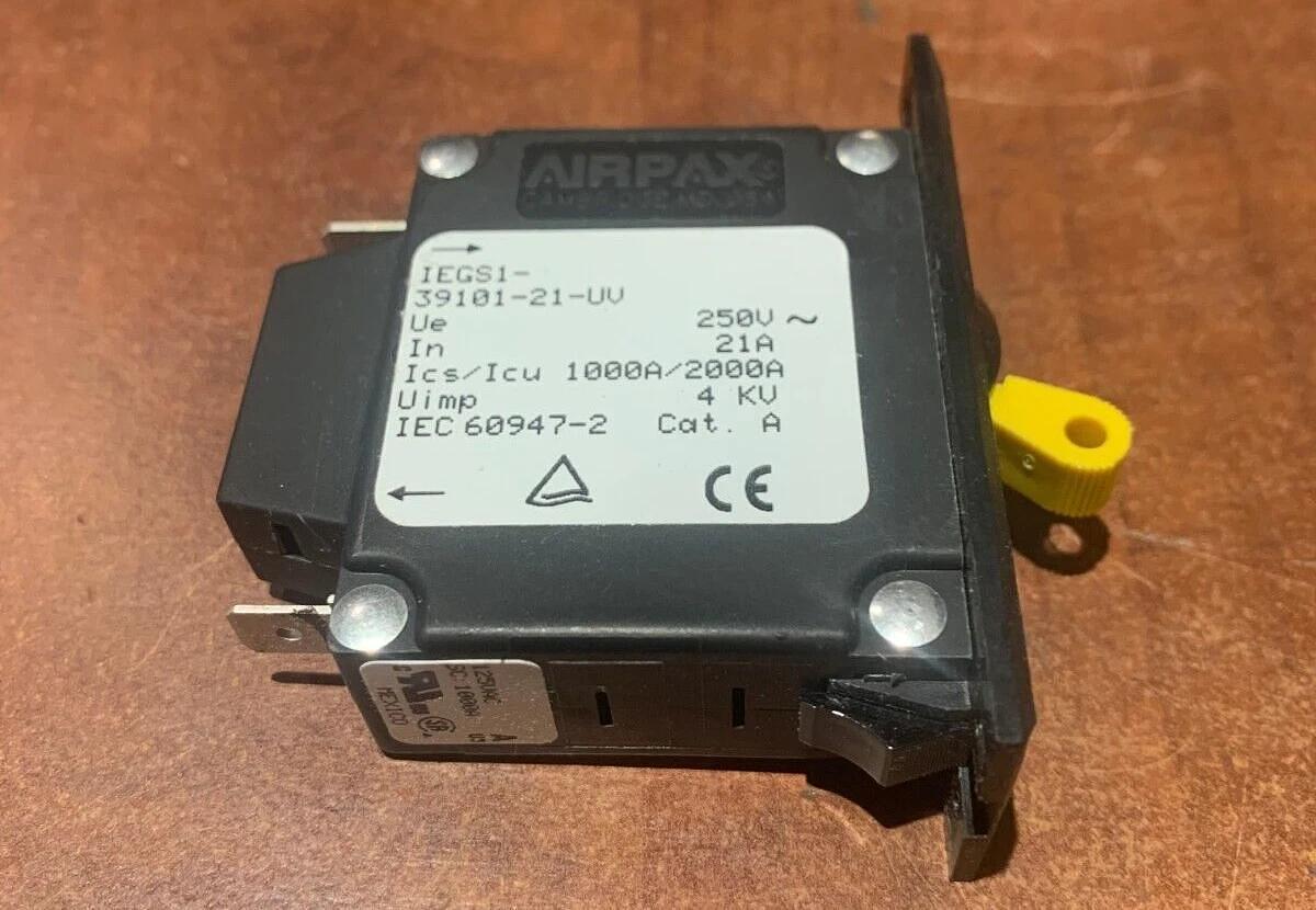 Used New Cummins 2.5HGJBB-1126A Circuit Breaker 250V 21A A043F922 AirPax 39101-21-UV
