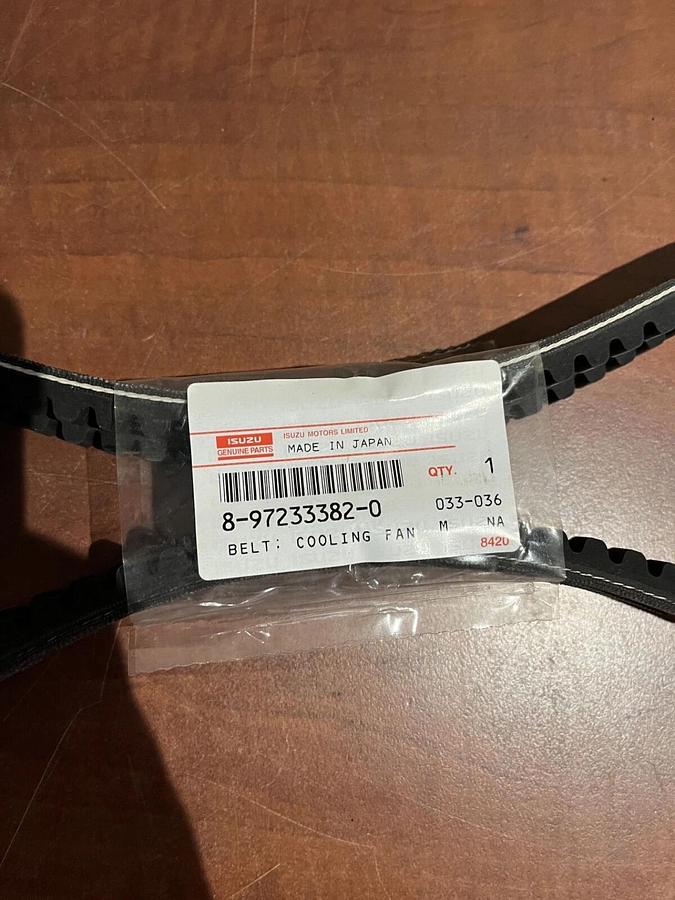 Used Isuzu Genuine Parts 8-97233382-0 033-036 Cooling Fan Belt for DCA70 Ultra Silent