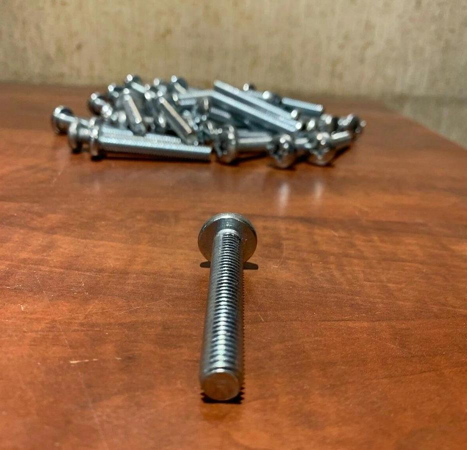 Used (50 Pack) 3/8"-20-2-1/2" Long Steel Phillips Machine Screws Coarse Thread