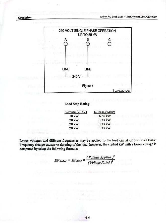 Used Used Avtron 70KW Liberty LPH70 Resistive Load Bank | 208V 3Ph 60Hz | 240V 1Ph