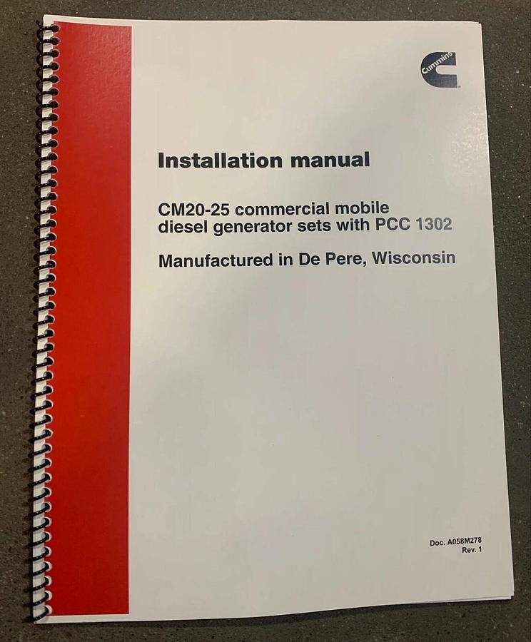 Used New 20kW Cummins CM20-1 Commerical Mobile Diesel Generator | 120/240V 1PH