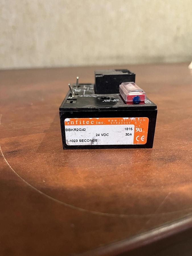Used Used Infitec 30A 24VDC BBKR2G42 1-1023 Second Time Delay Relay - No.: 1815