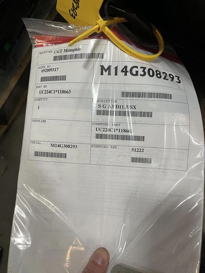 Used 38kW Stamford UCI224C1 Alternator 480V 3Ph - Winding 311