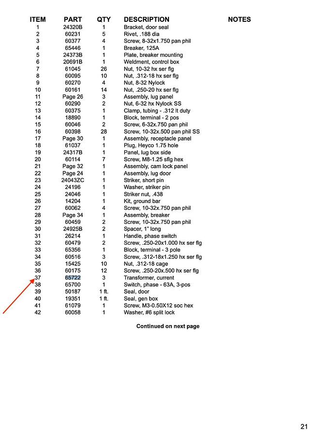 Used Magnum Power Generac CT Current Transformer 100/5A MMG35 MMG35FHD | P/N: 65722