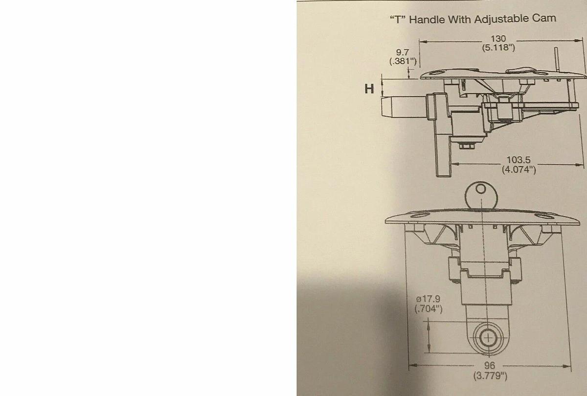 Used Genuine OEM Cummins Kohler Generator Door Latch T Handle | 0406-0972-01 A034B471 | 406097201ORA034B471