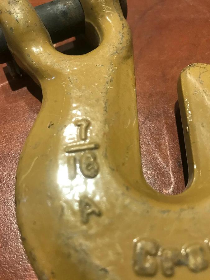 (2) New Crosby 7/16" Rigging Lifting Chain Clevis Grab Hooks | WLL 8,750 lbs.