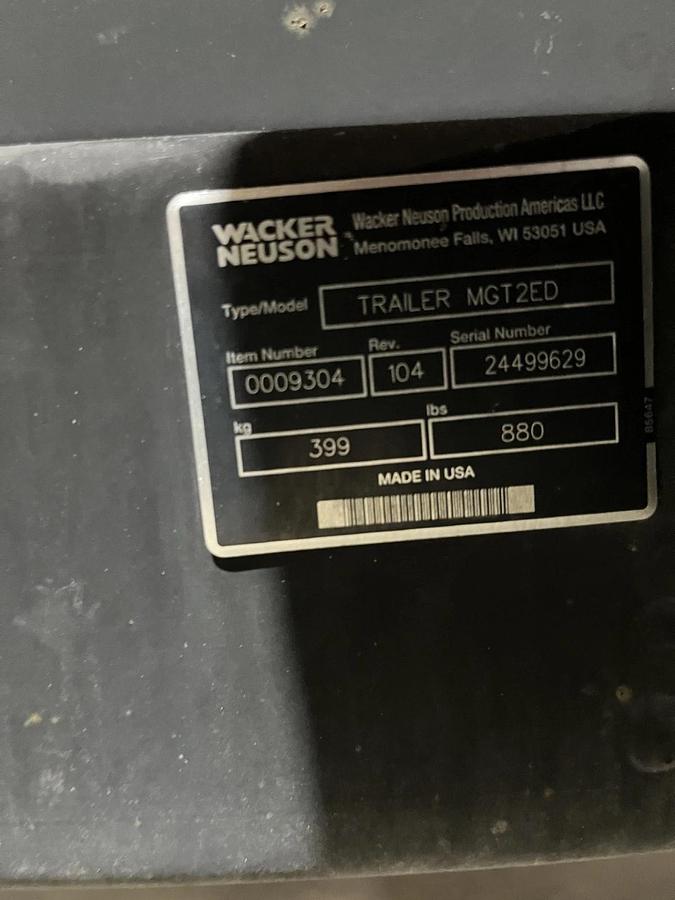 Used 70kva Wacker Neuson G70 Mobile Diesel Generator - S/N: WNCGMM01HPUM00830
