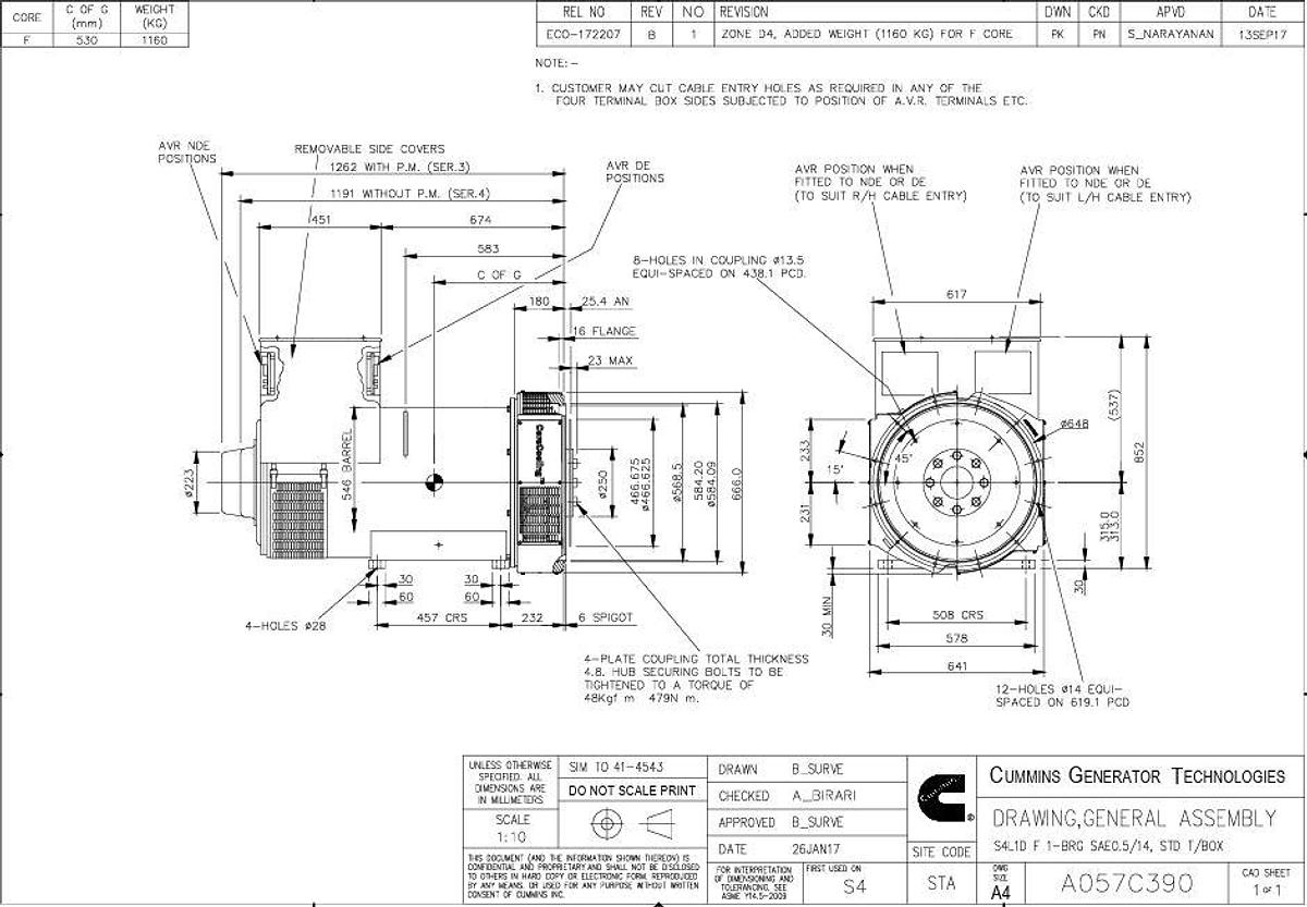 Stamford | S4L1D-F41 | 416kW | Winding 311 | 480V Re-connectable