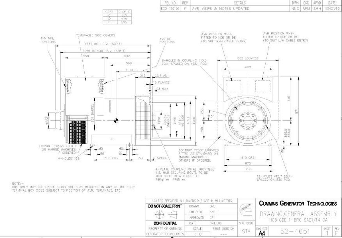 Stamford | HCI534C1 | 475kW | Winding 311 | 480V Re-connectable | MX341 | PMG