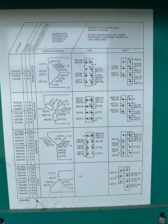 Used 600kW Cummins DFGB Stationary Diesel Generator - L960625814