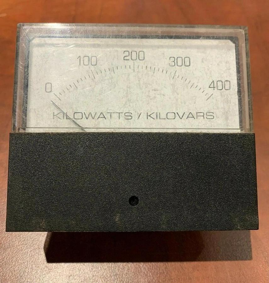 Used 0-400 Kilowatts / Kilovars Panel Meter