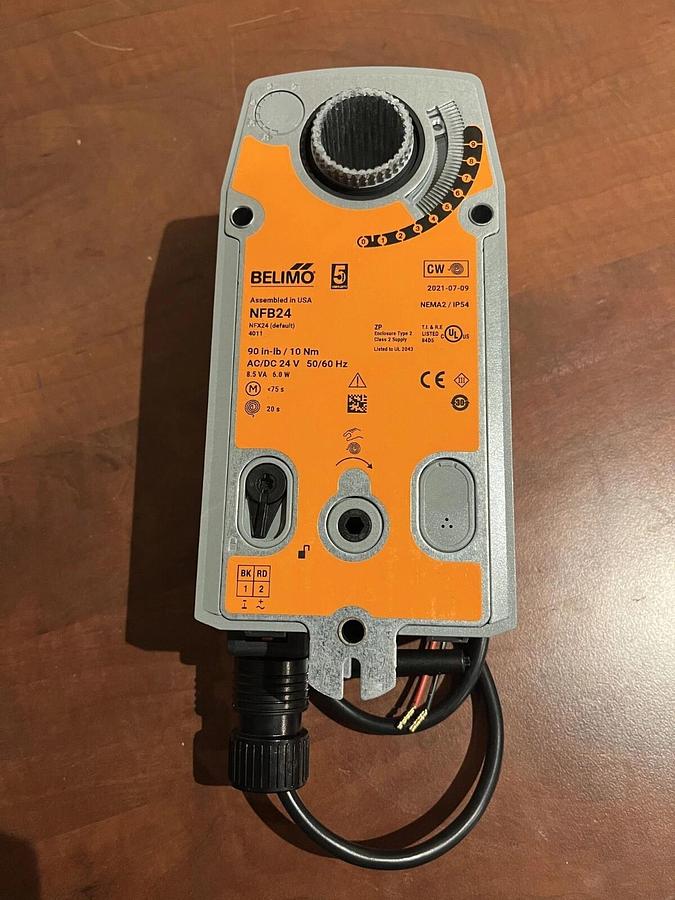 Belimo 90 in-lb Spring Return Damper Actuator - P/N: NFB24