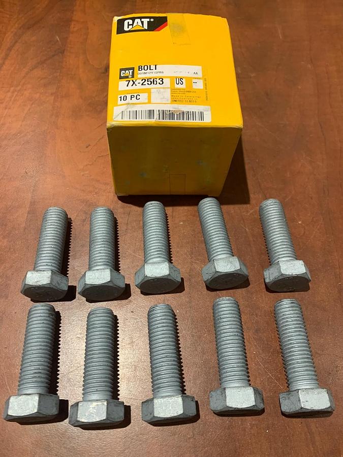 Used New Genuine OEM CAT Caterpillar Track Bolt 7X-2563 7X2563 (10 Pack)