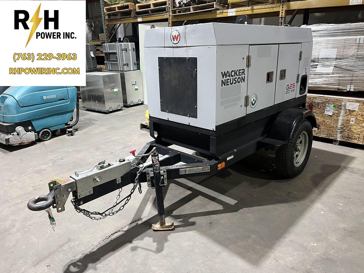 Used 25kVA Wacker Neuson G25 Mobile Diesel Generator - S/N: 24483881 (New GenEnd Just Installed)