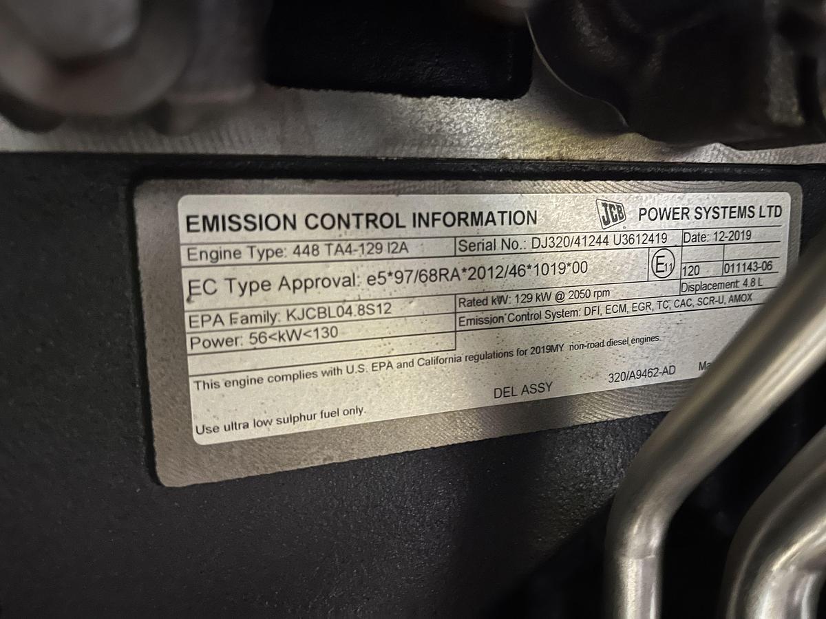New 129kW (173hp) JCB 448 TA4-129 I2A ECOMAX Tier 4 Engine Set [126.5kW @ 170hp] - S/N: DJ320
