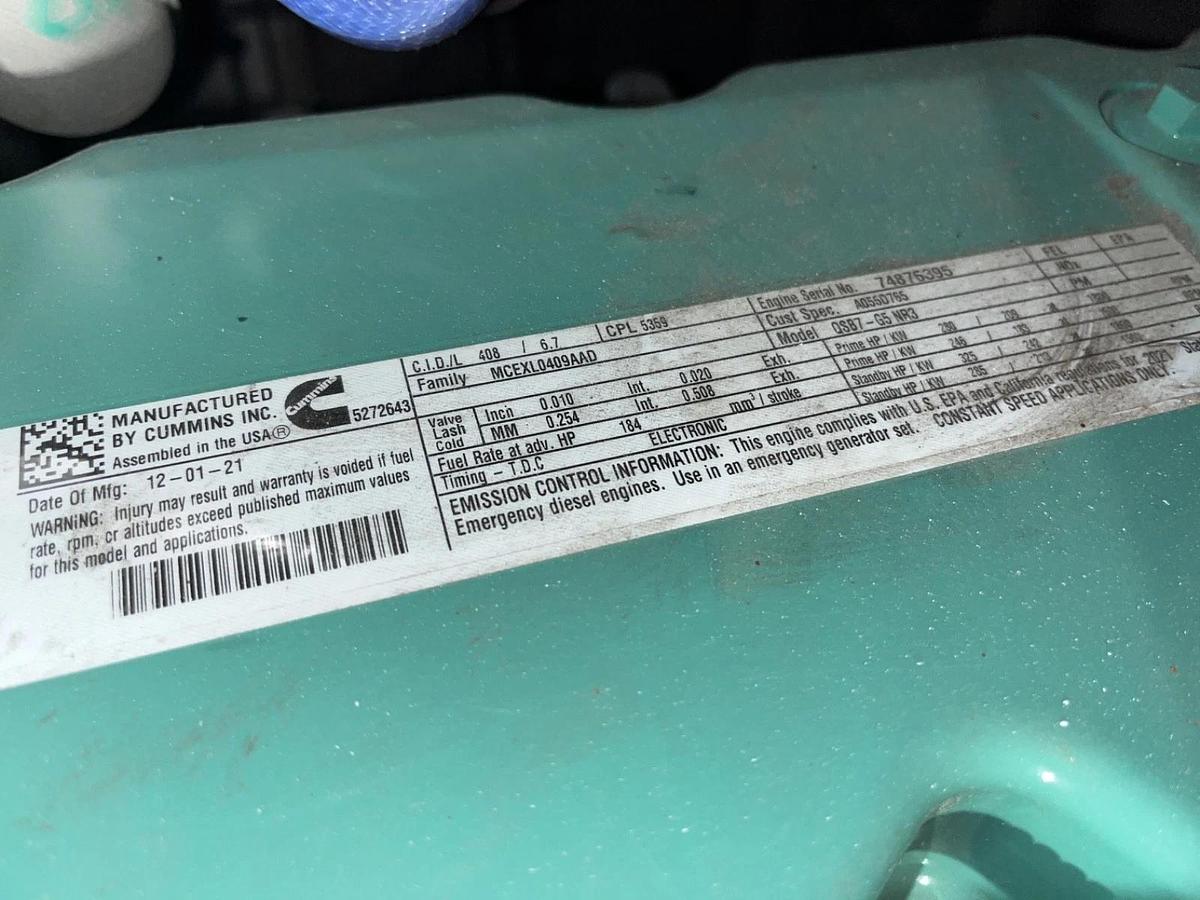 200kw Cummins C200D6R Spec. A Mobile Diesel Generator - D110207216 (New Engine!)