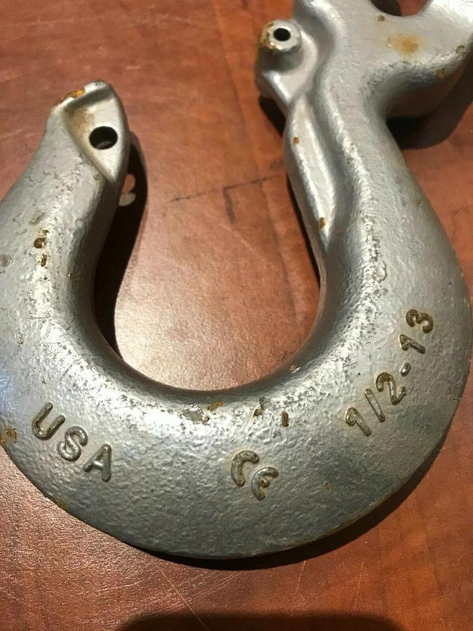 New Crosby 1/2" 1/2-13 Grade 100 Lifting Hook 15,000 lbs. WLL | USA