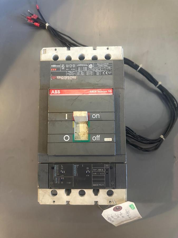 Used ABB SACE Isomax S5N 400 Amp Circuit Breaker - BAC2001880