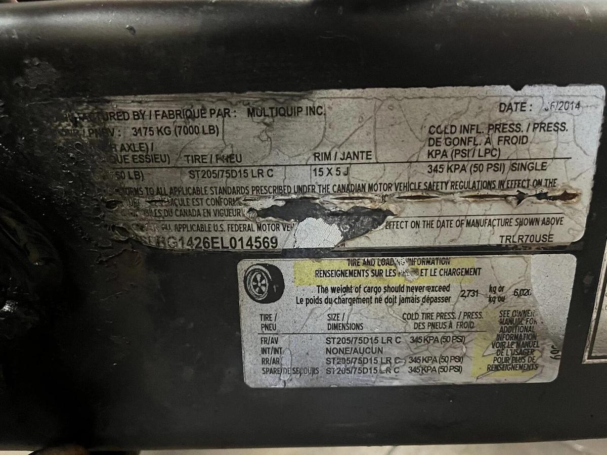 Used 70kva Multiquip DCA-70SSJU4i Mobile Diesel Generator- S/N: 7305846