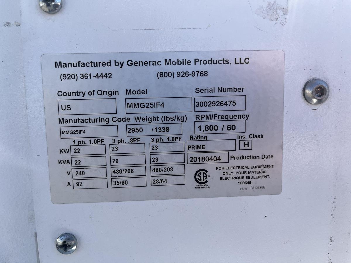 Used 2018 Generac MMG25IF4
