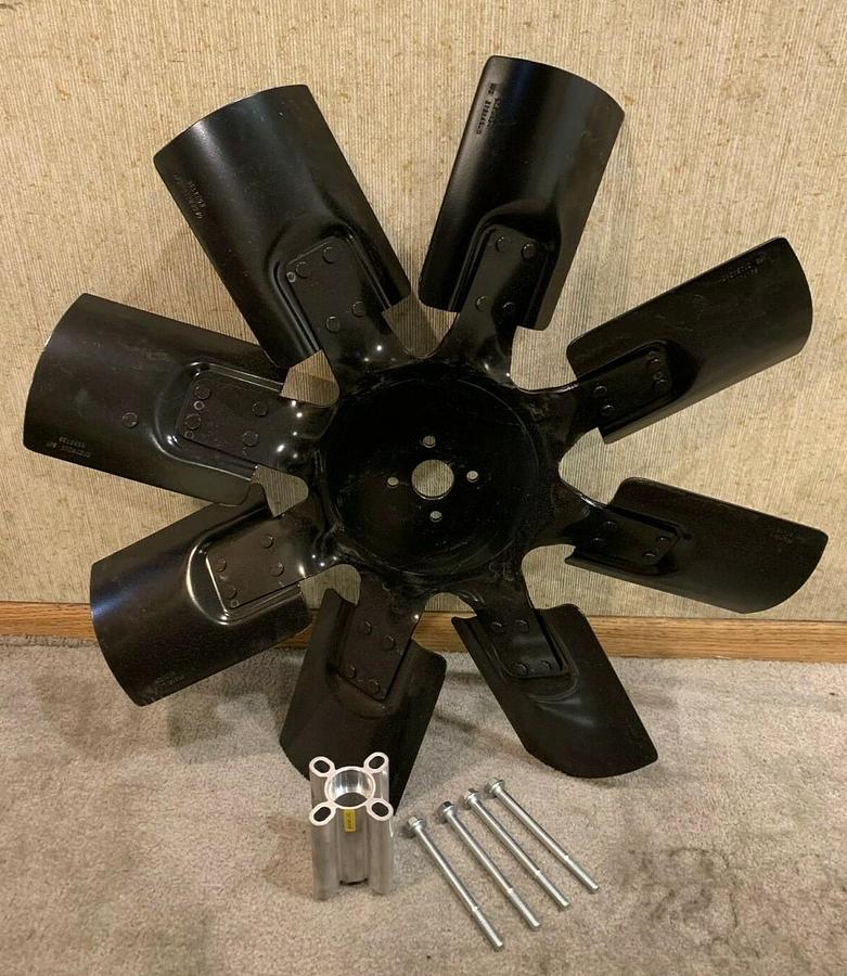 Used New 28" Inch John Deere Blower Fan w/ Fan Hub and Bolts | P/N: R524138 DZ108089