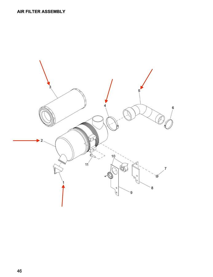 Used Magnum Power Generac MMG35FHD MMG35 | Air Cleaner Assy. P/N: 22967