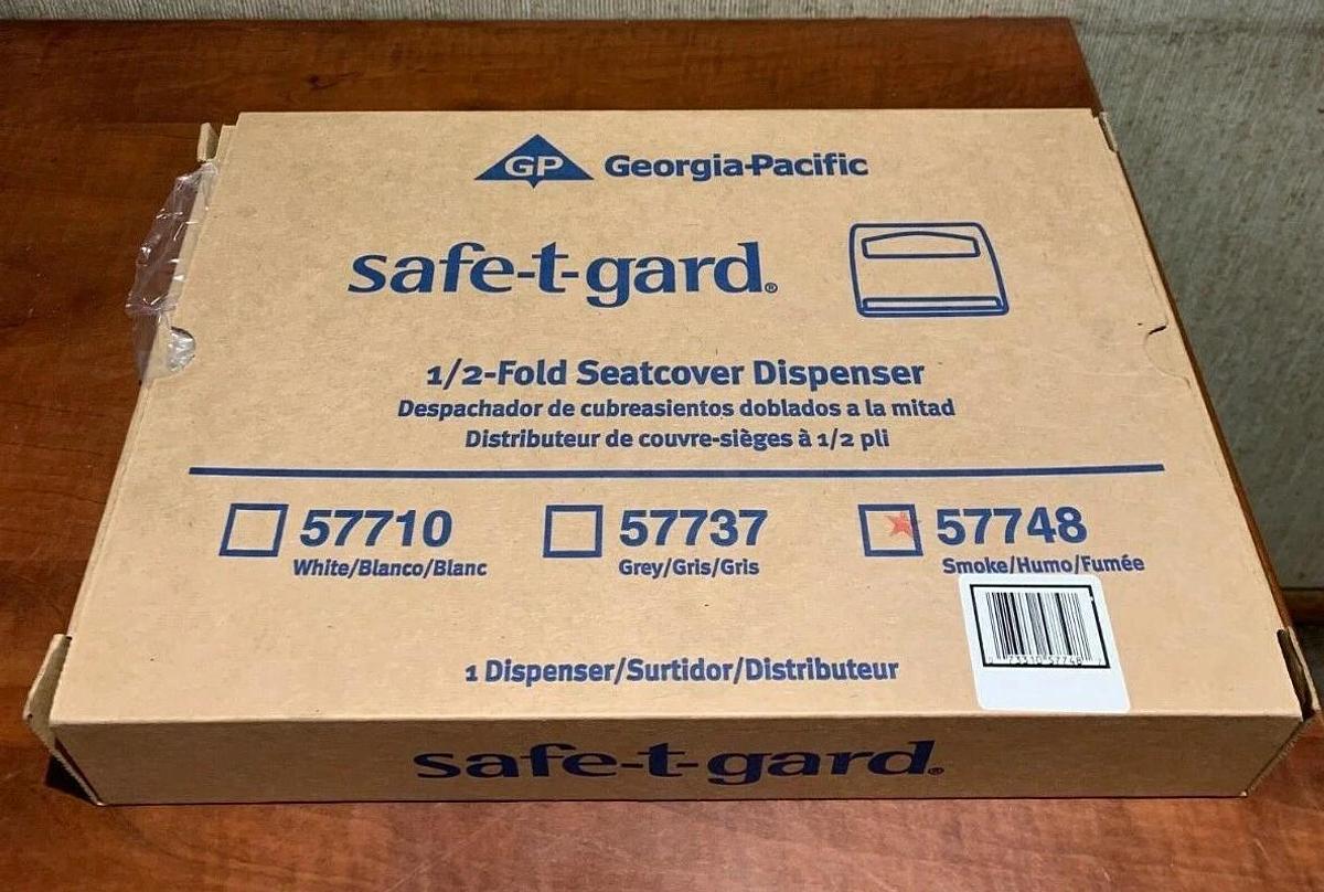 Used New Georgia-Pacific Safe-T-Gard 1/2-Fold Seatcover Dispenser | PN 57748