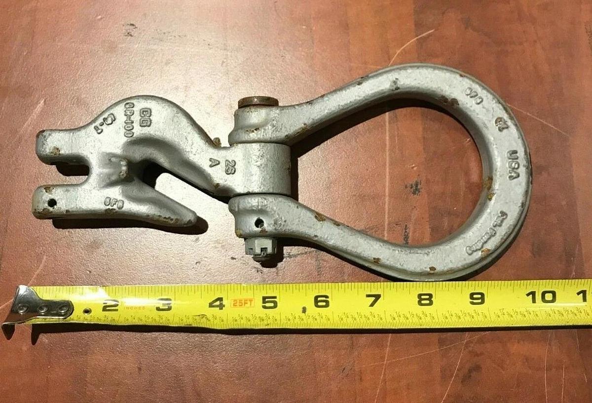 New Crosby A-1361 Eliminator 1/4" Single Grab Hook | 4,300 lbs. 1049797 GR 100