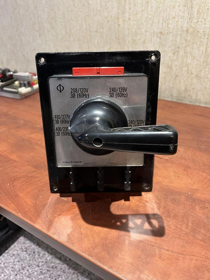 Used 240 Amp 600VAC Kraus & Naimer C315 Voltage Selector Switch from Cummins C150D2RE