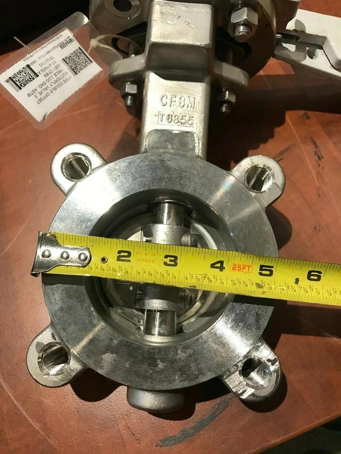 Used New 3" FNW NEWAY PTFE Double Offset Locking Butterfly Vavle | FNWHP1LSTLM 150LB