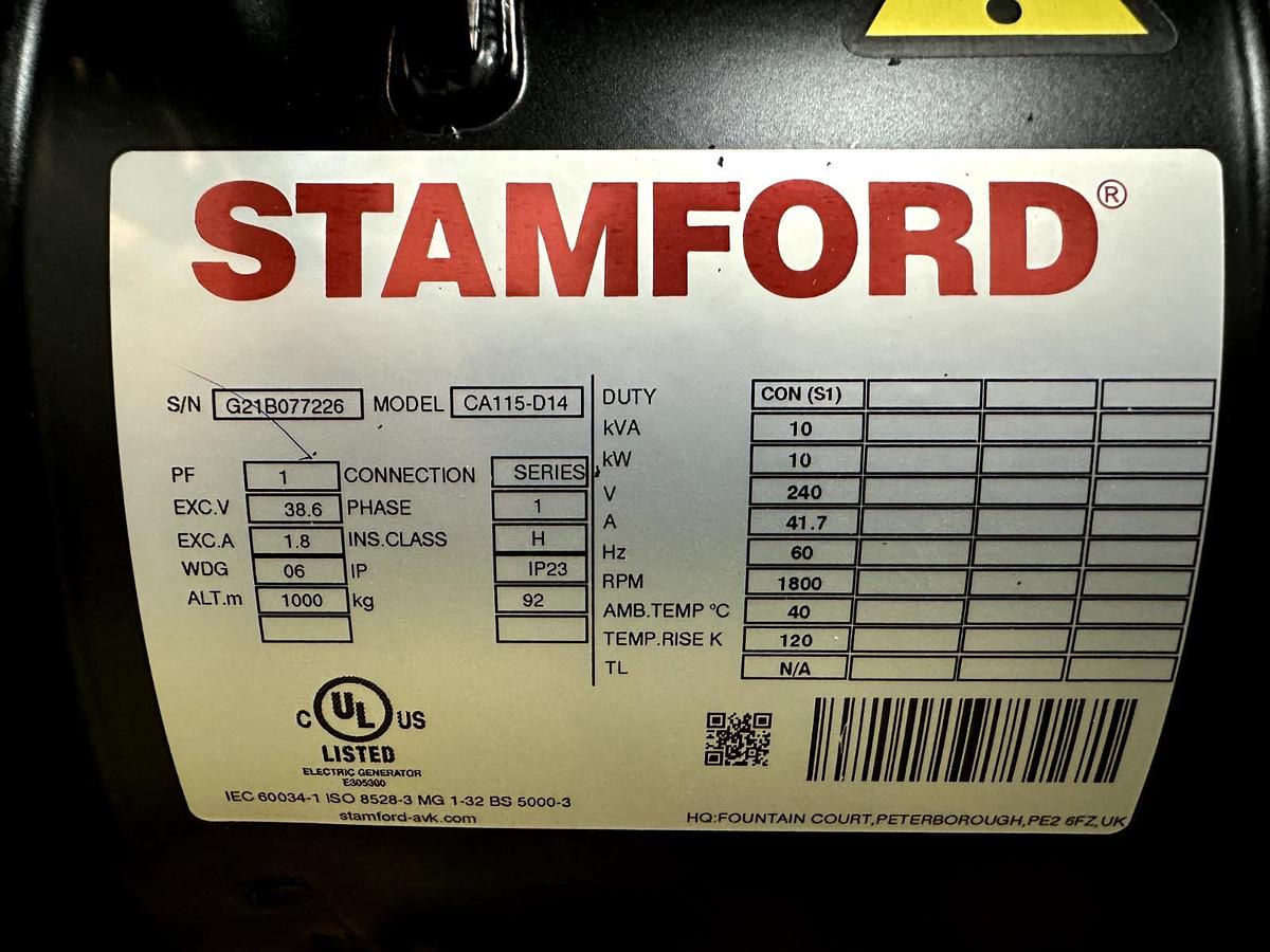 Used Cummins Stamford 10kW CA115-D14 Alternator Gen-End I PN: A045L960